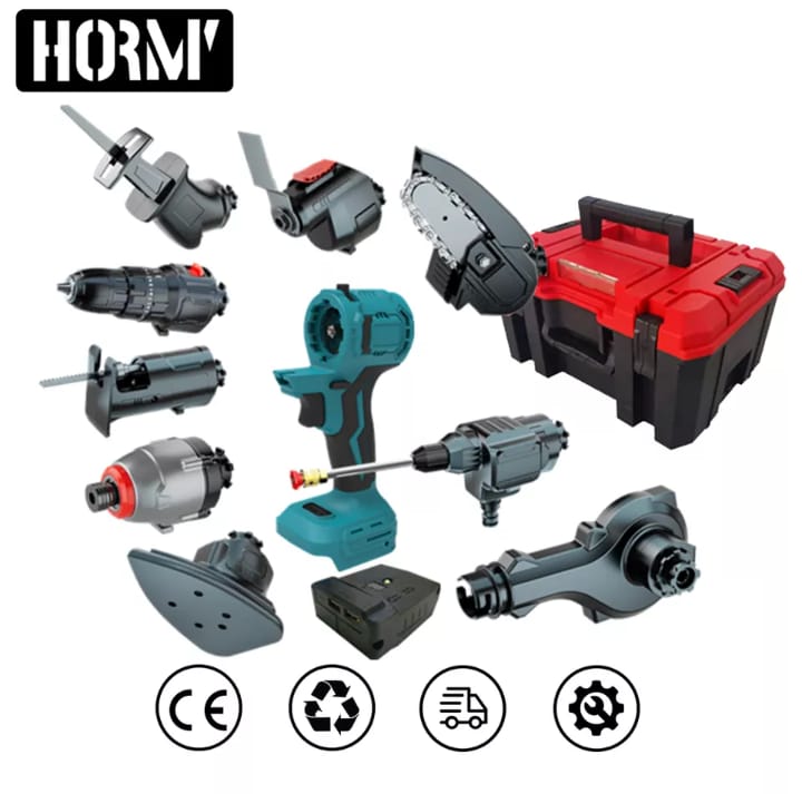 Kit de 9 Outils Multifonctions Électriques Sans Balais avec Accessoires thumbnail 1