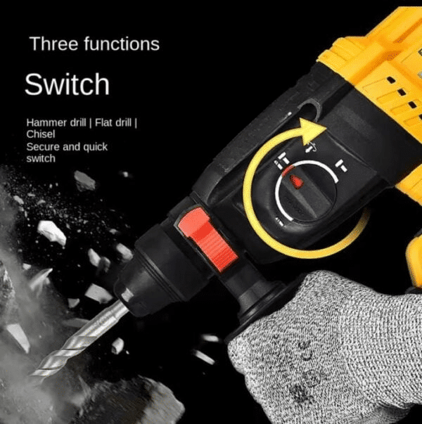 Perceuse à Percussion Électrique Multifonctionnelle avec 2 Batteries Rechargeables thumbnail 3