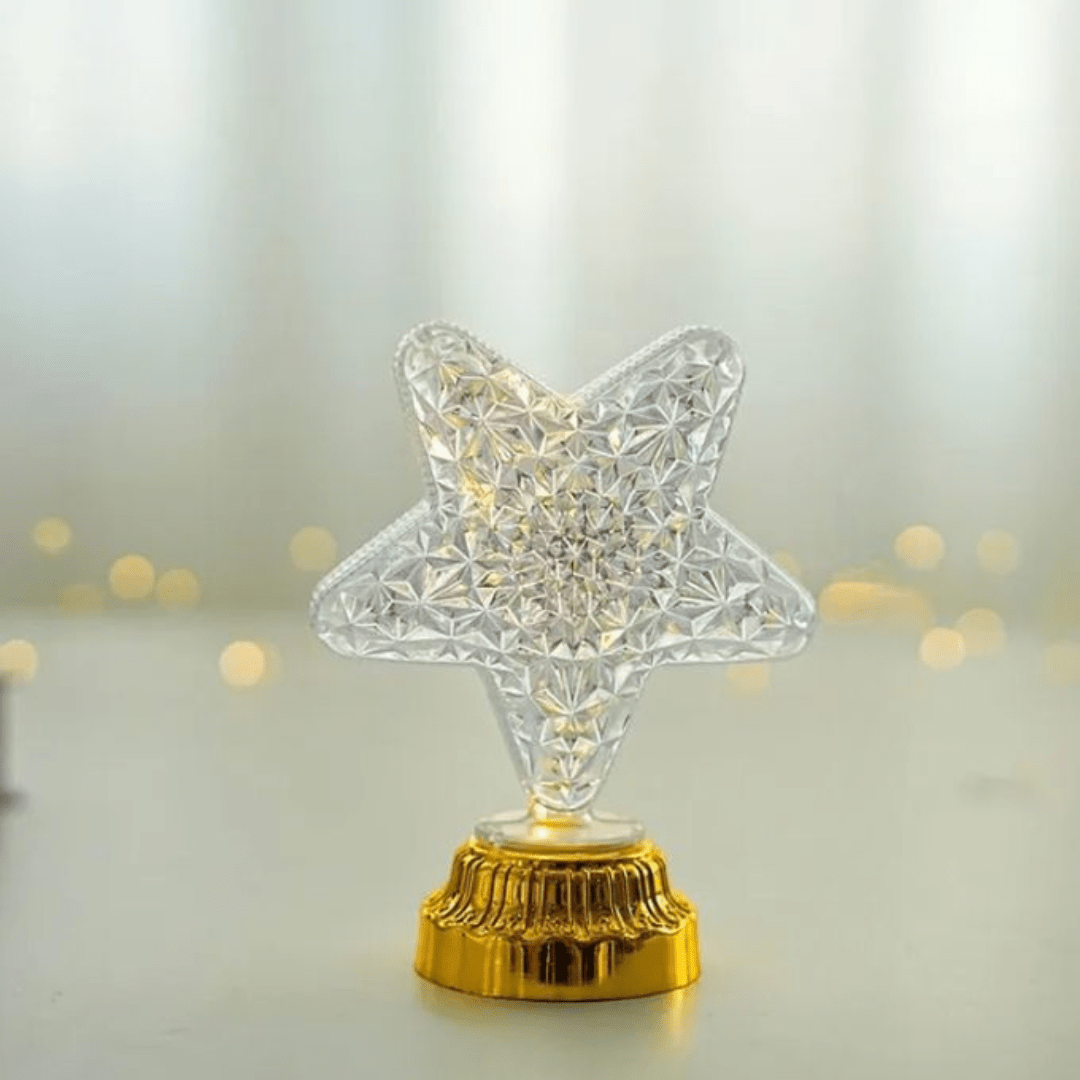 Lampe de table en cristal – Éclairage LED au design nordique pour une décoration moderne.