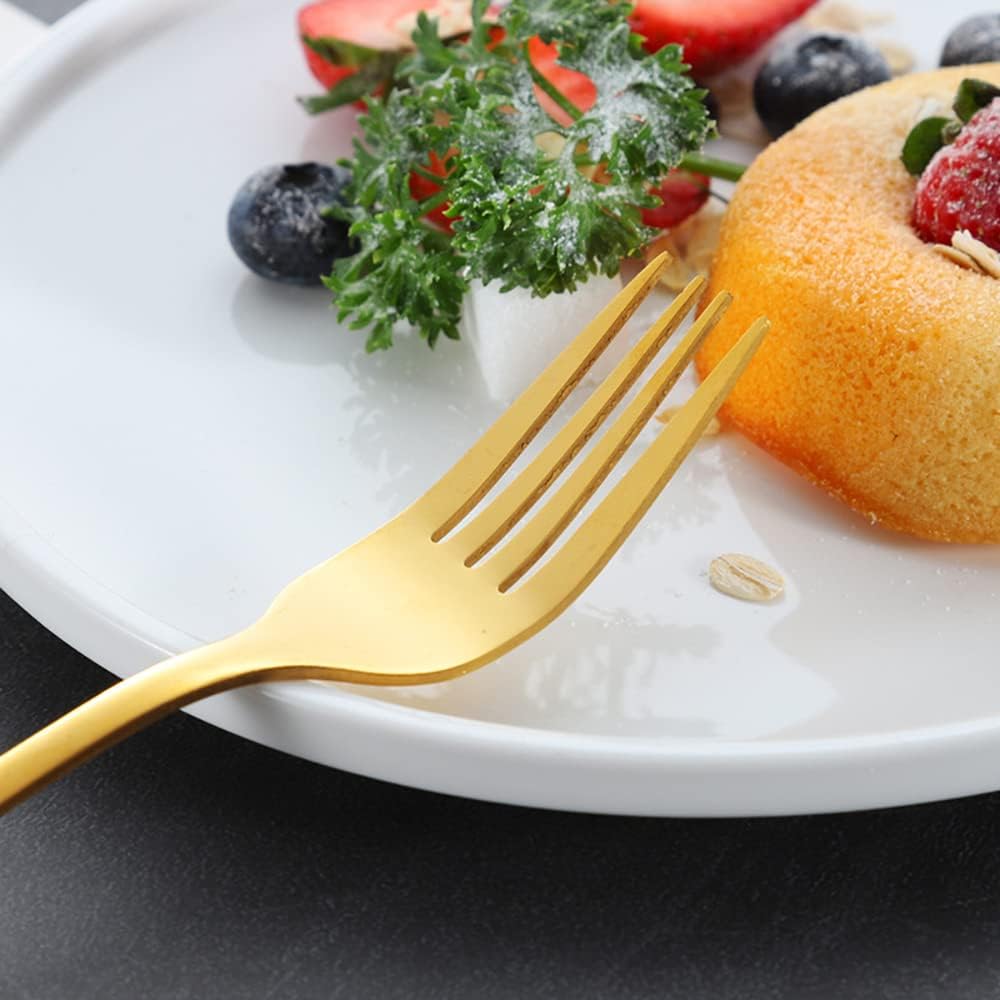 Ensemble de 18 couverts de table en acier inoxydable doré pour La Cuisine thumbnail 4