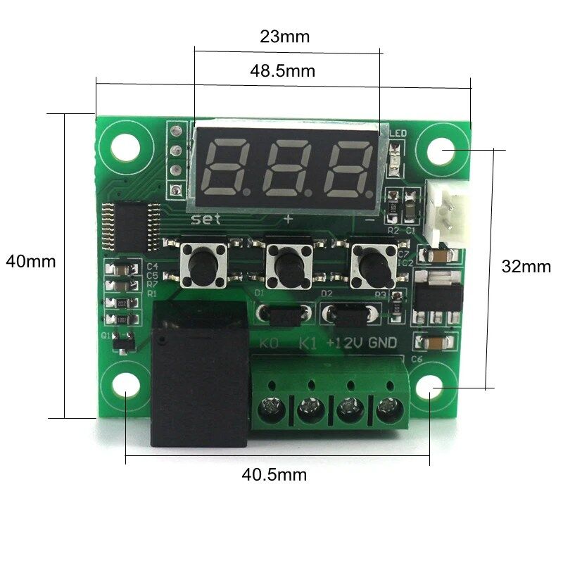 Thermostat Numérique DC 12V ,Contrôle de Température l’inventaire thumbnail 4