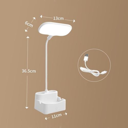 Lampe de table LED multifonctionnelle pour étude et travail nocturne avec Porte-stylo et Téléphone thumbnail 3