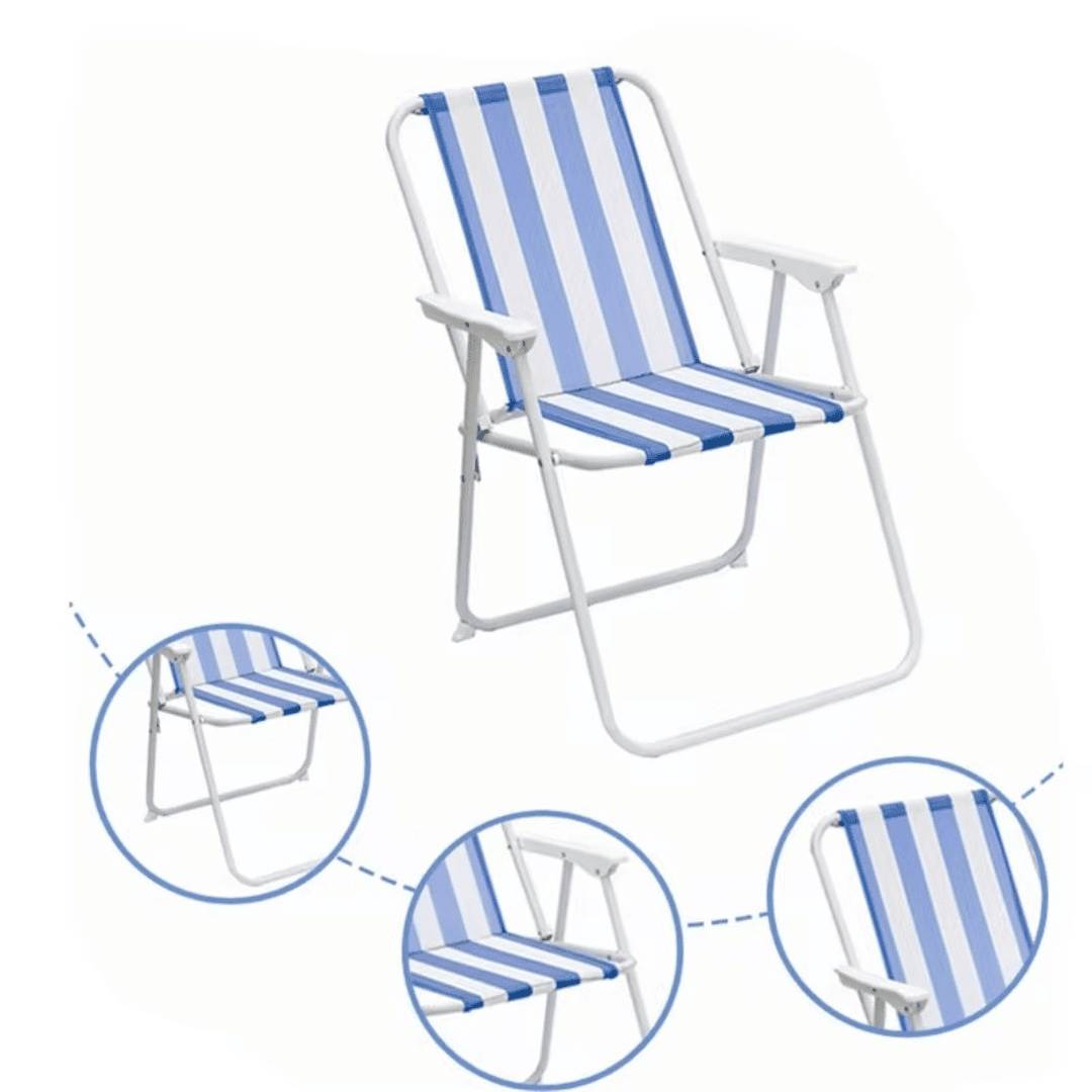Chaise de Camping Pliable Portable pour Jardin et Pique-Nique et Activités en Plein Air thumbnail 2