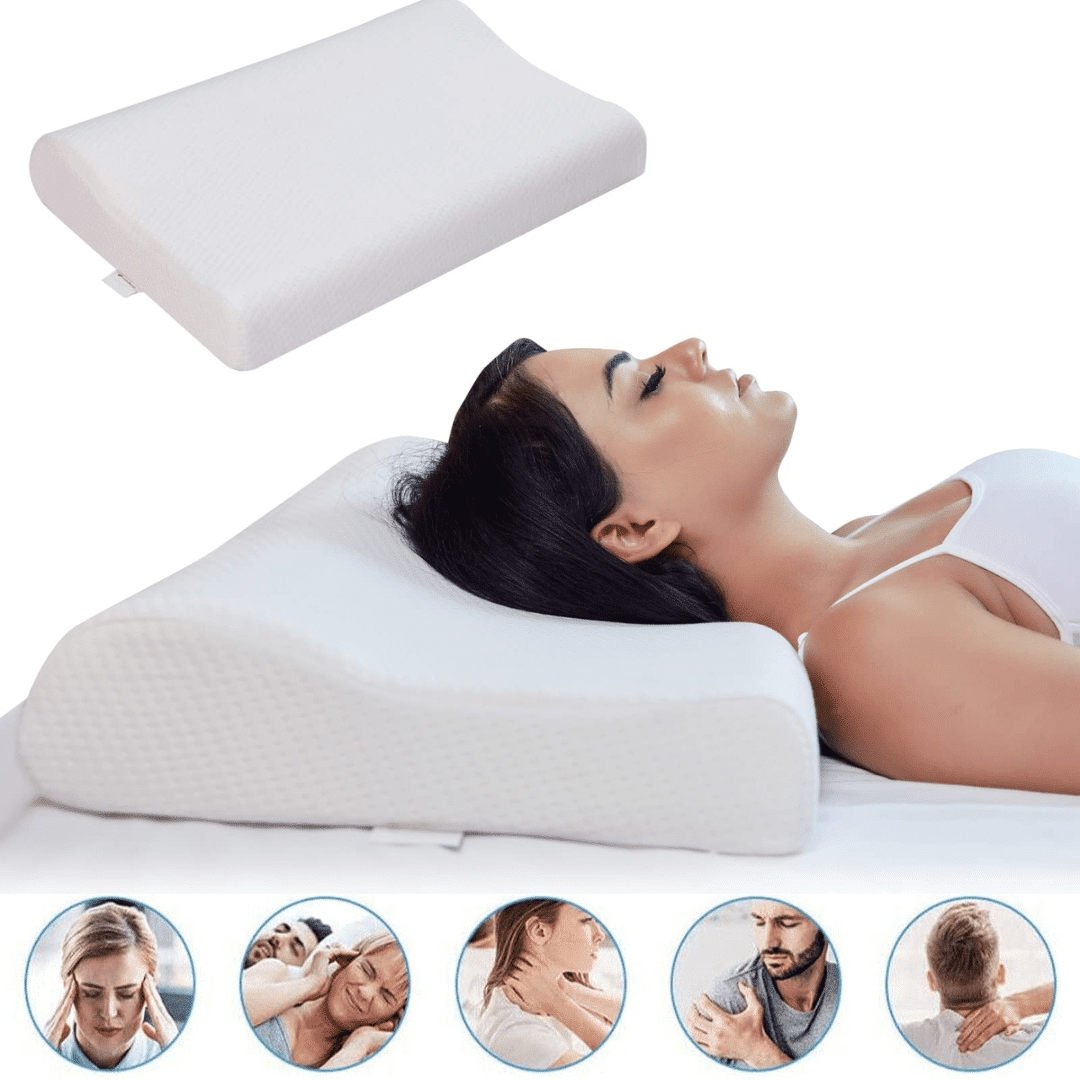 Oreiller cervical en mousse à mémoire de forme pour soulager les douleurs cervicales et dorsales