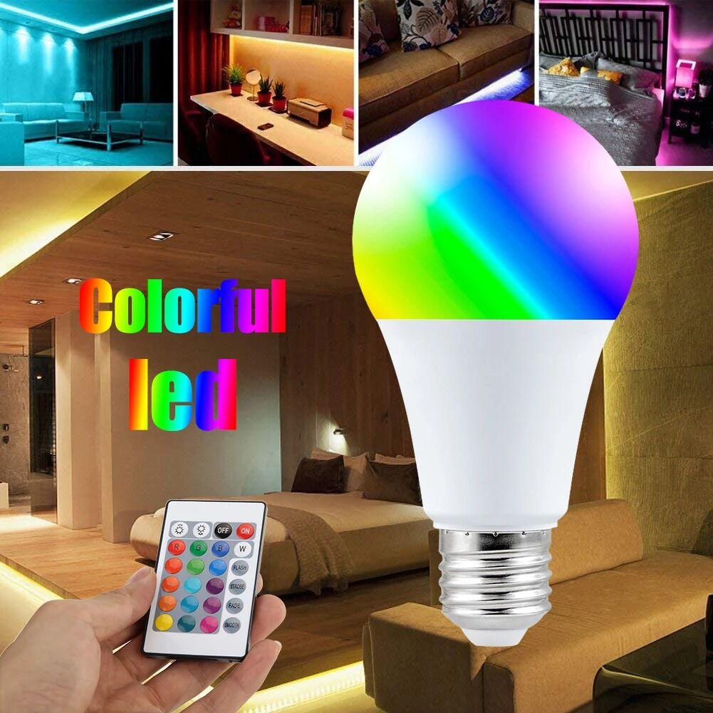 Ampoule 16 Couleurs avec Télécommande E27 A 60