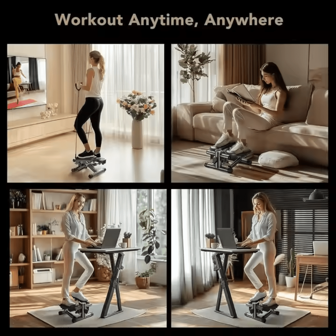 Mini Stepper De Fitness Avec Bandes De Résistance thumbnail 2