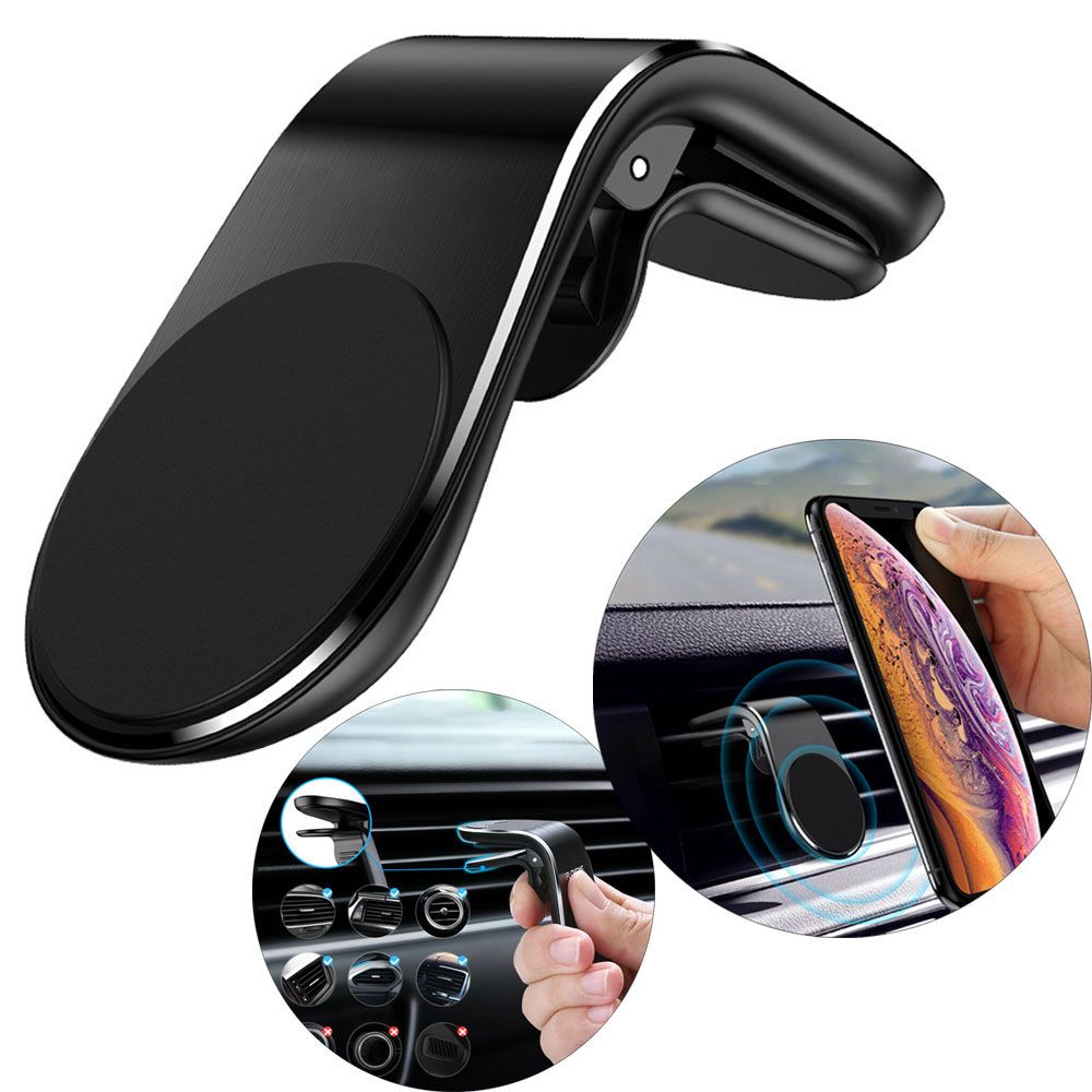 Support De Téléphone Portable Magnétique En Métal Pour Voiture Avec Grille D’aération thumbnail 1