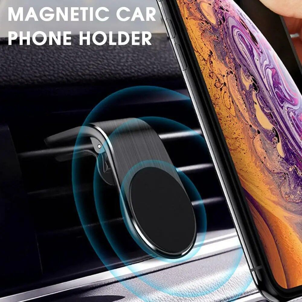 Support De Téléphone Portable Magnétique En Métal Pour Voiture Avec Grille D’aération thumbnail 2