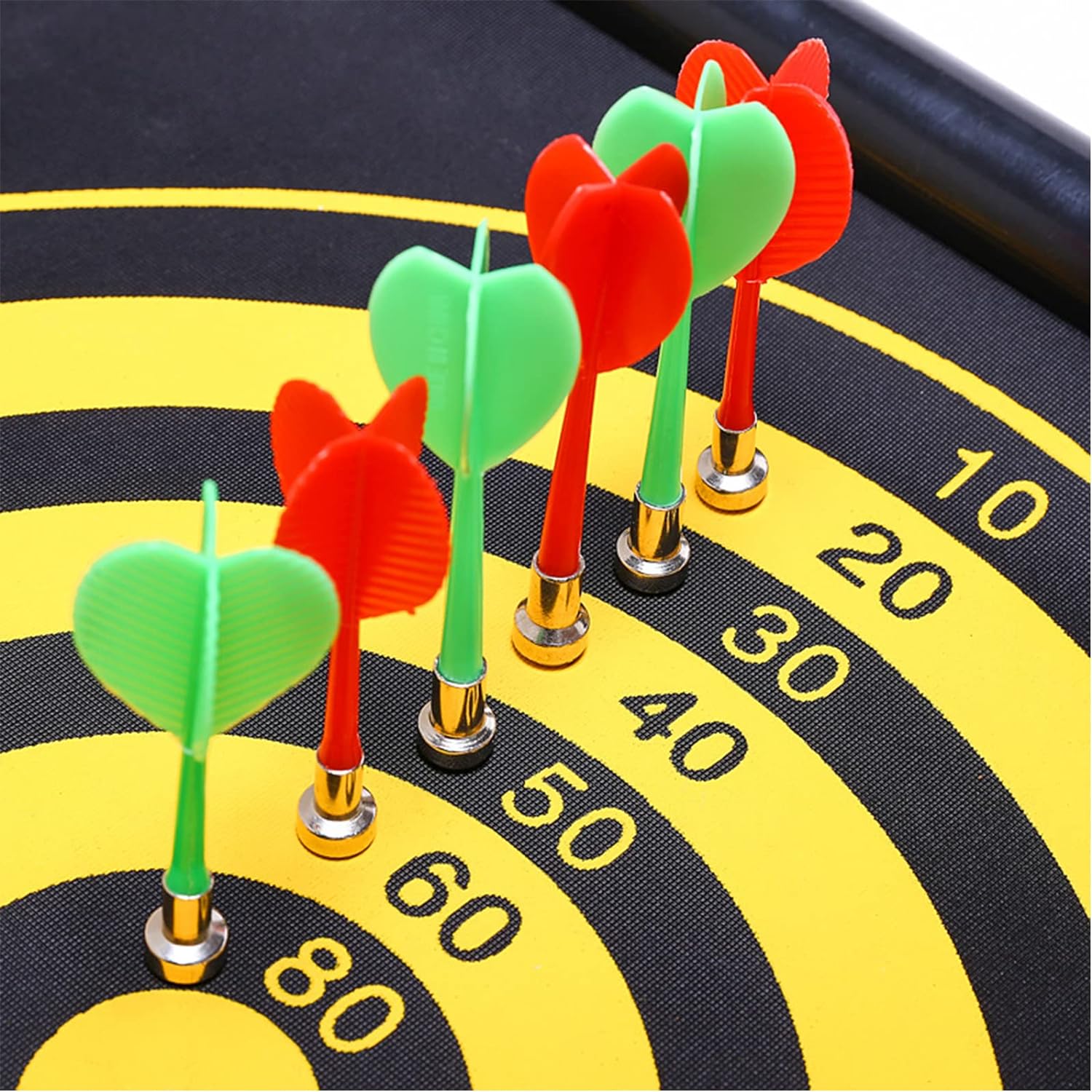 Jeu de fléchettes enroulable avec 6 fléchettes magnétiques - enfants et adultes