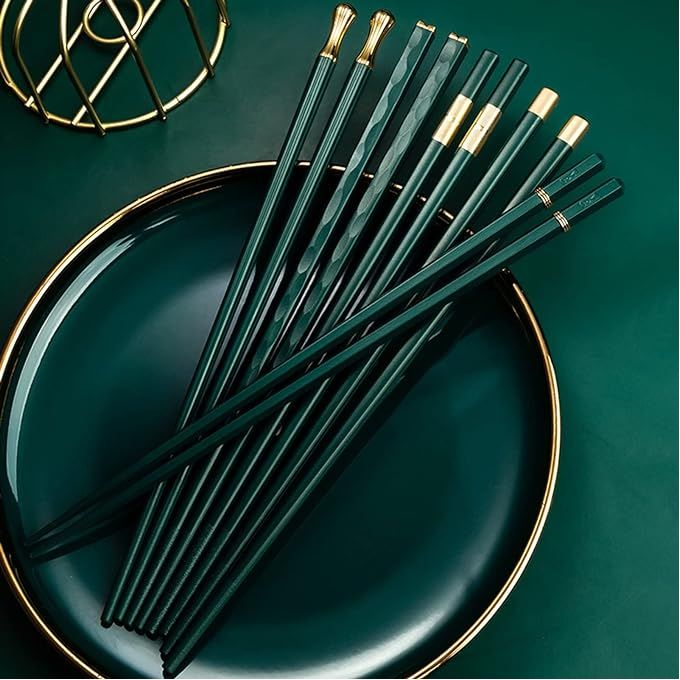 Ensemble Élégant de 5 Paires de Baguettes Japonaises Réutilisables Harmonie dans la Coordination thumbnail 4