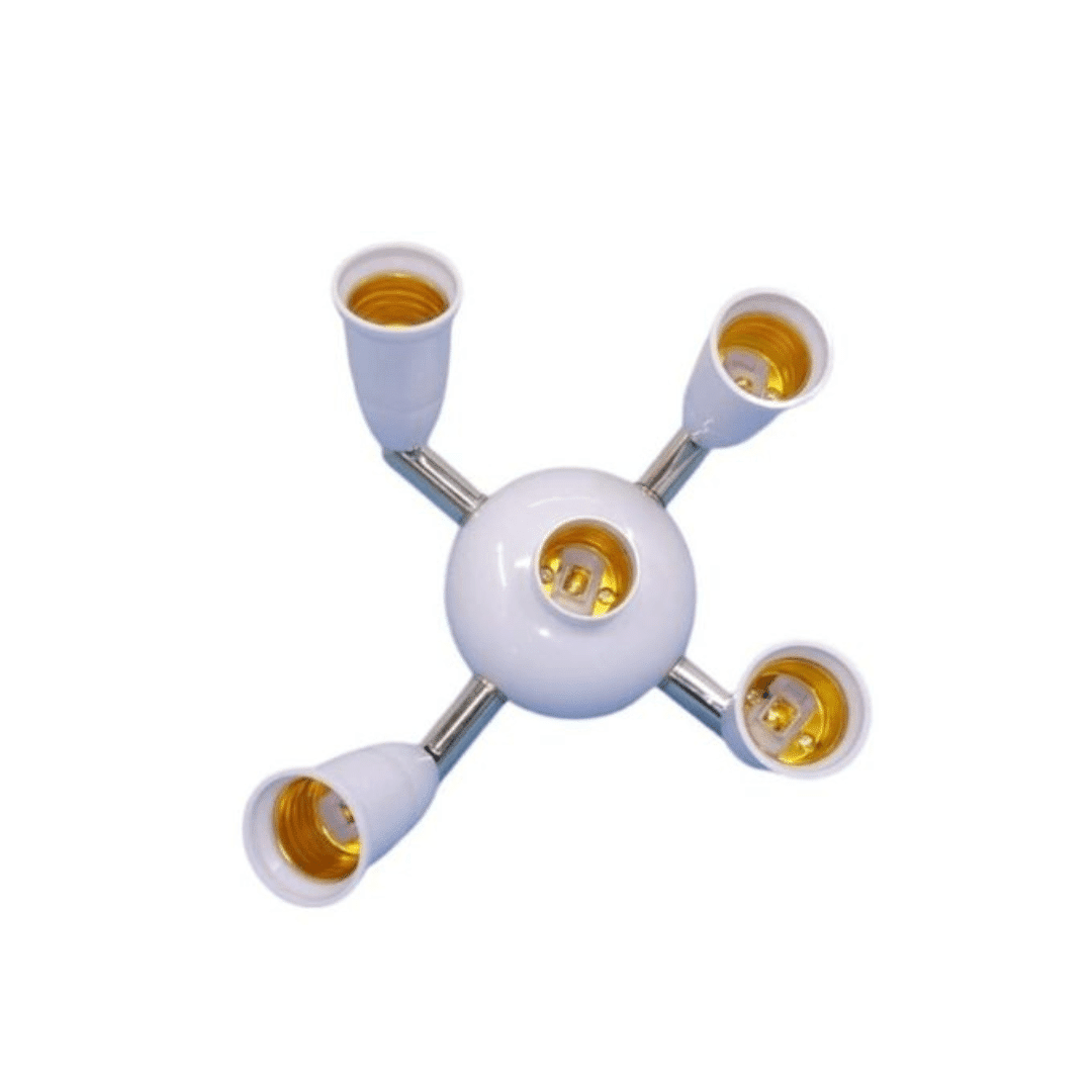 Diviseur d’ampoules Ajustable à 4 Têtes avec Base Blanche et Support de Prise. thumbnail 4