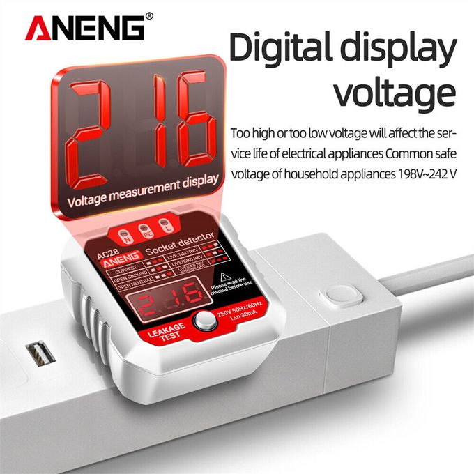 Testeur de Prise & Sécurité Électrique avec Écran Numérique thumbnail 3