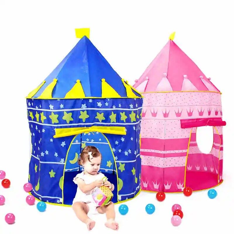 Tente de Jeux pour Enfants avec Porte et Fenêtre en Maille ( Couleur Aléatoire )