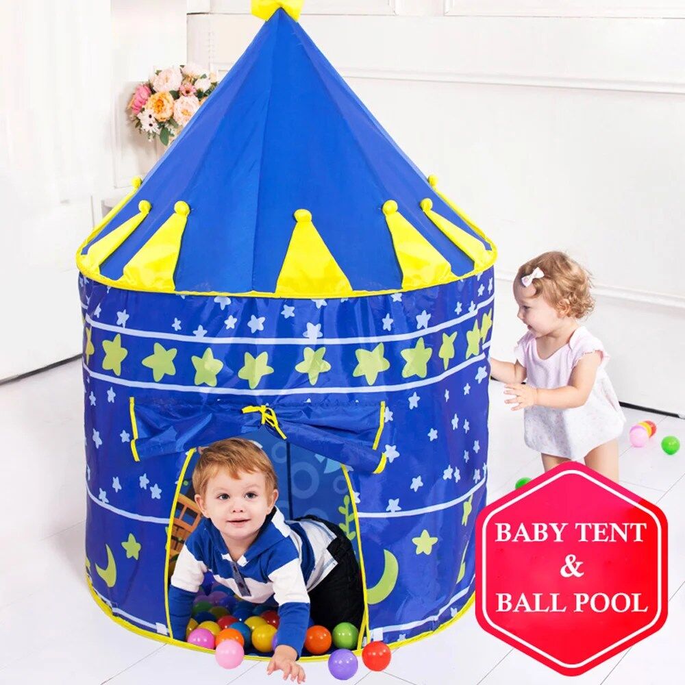 Tente de Jeux pour Enfants avec Porte et Fenêtre en Maille ( Couleur Aléatoire )