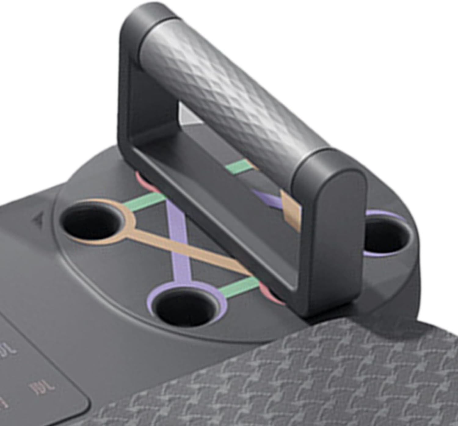 Planche de Pompes Portable avec Bandes de Résistance, Équipement pour Abdominaux et Bras thumbnail 4