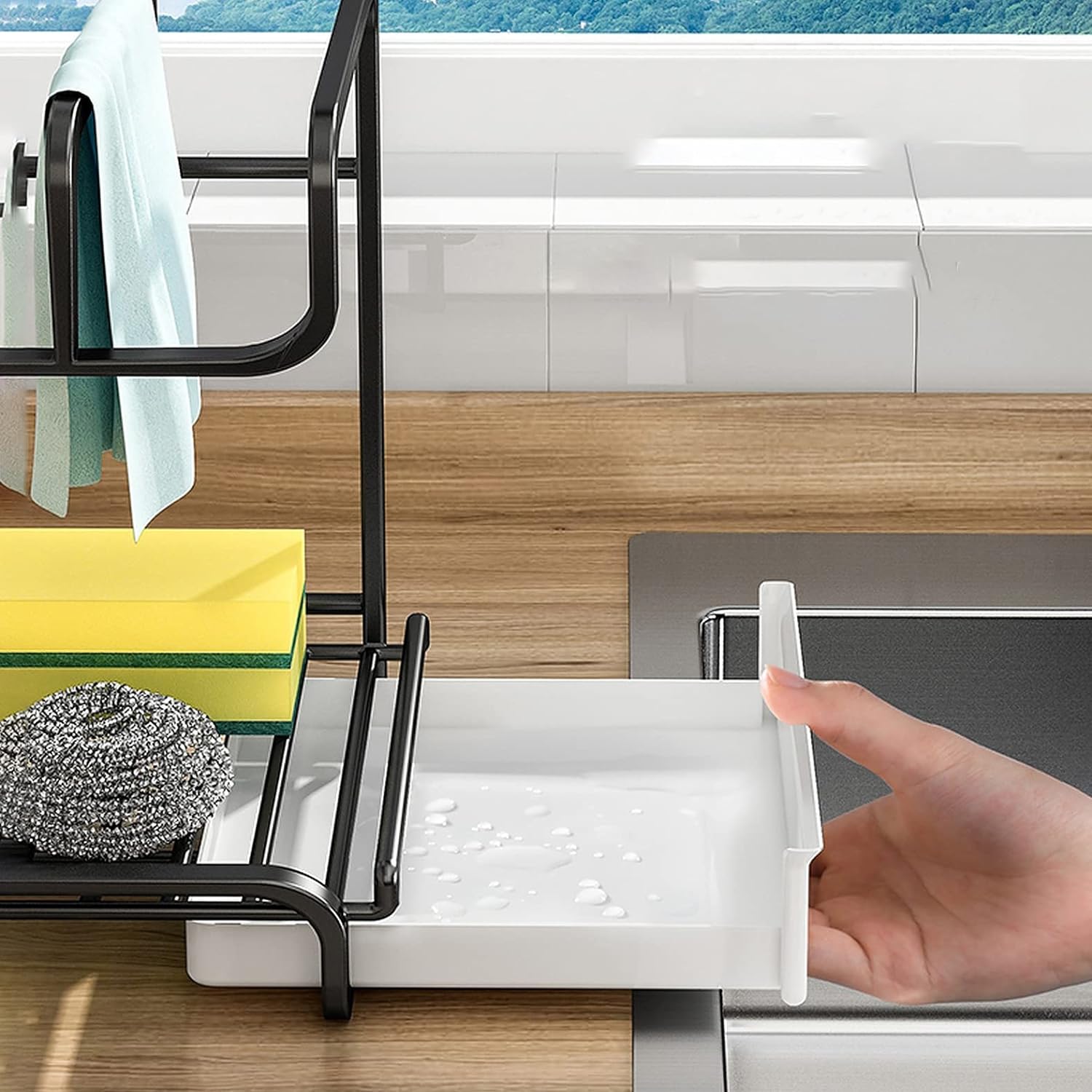 Optimisez votre espace avec notre Porte chiffons de cuisine multifonction thumbnail 3