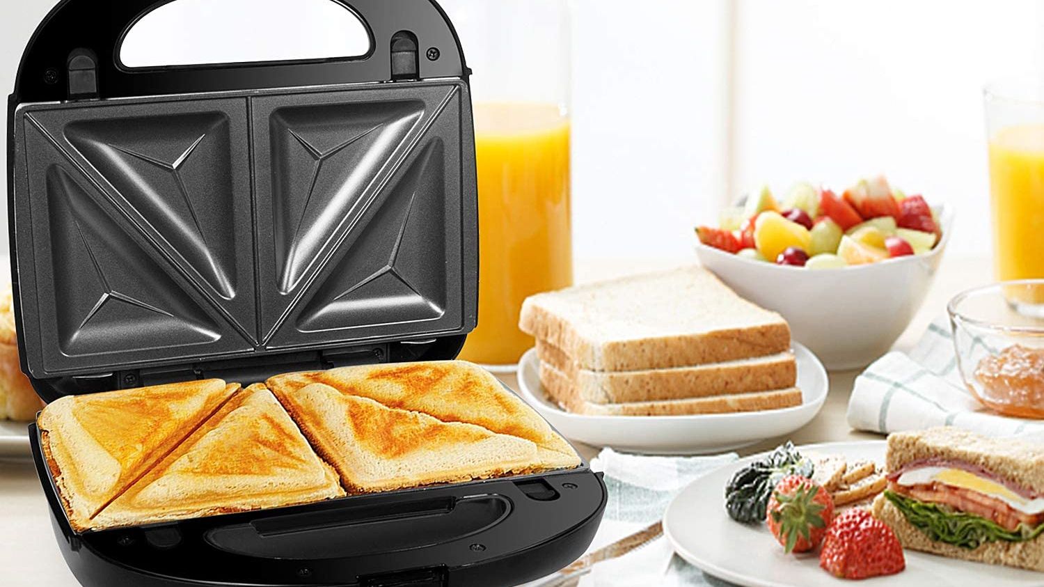 Démarrez votre journée avec style grâce au Mandine Sandwich Maker le compagnon idéal pour des petits déjeuners délicieux thumbnail 4