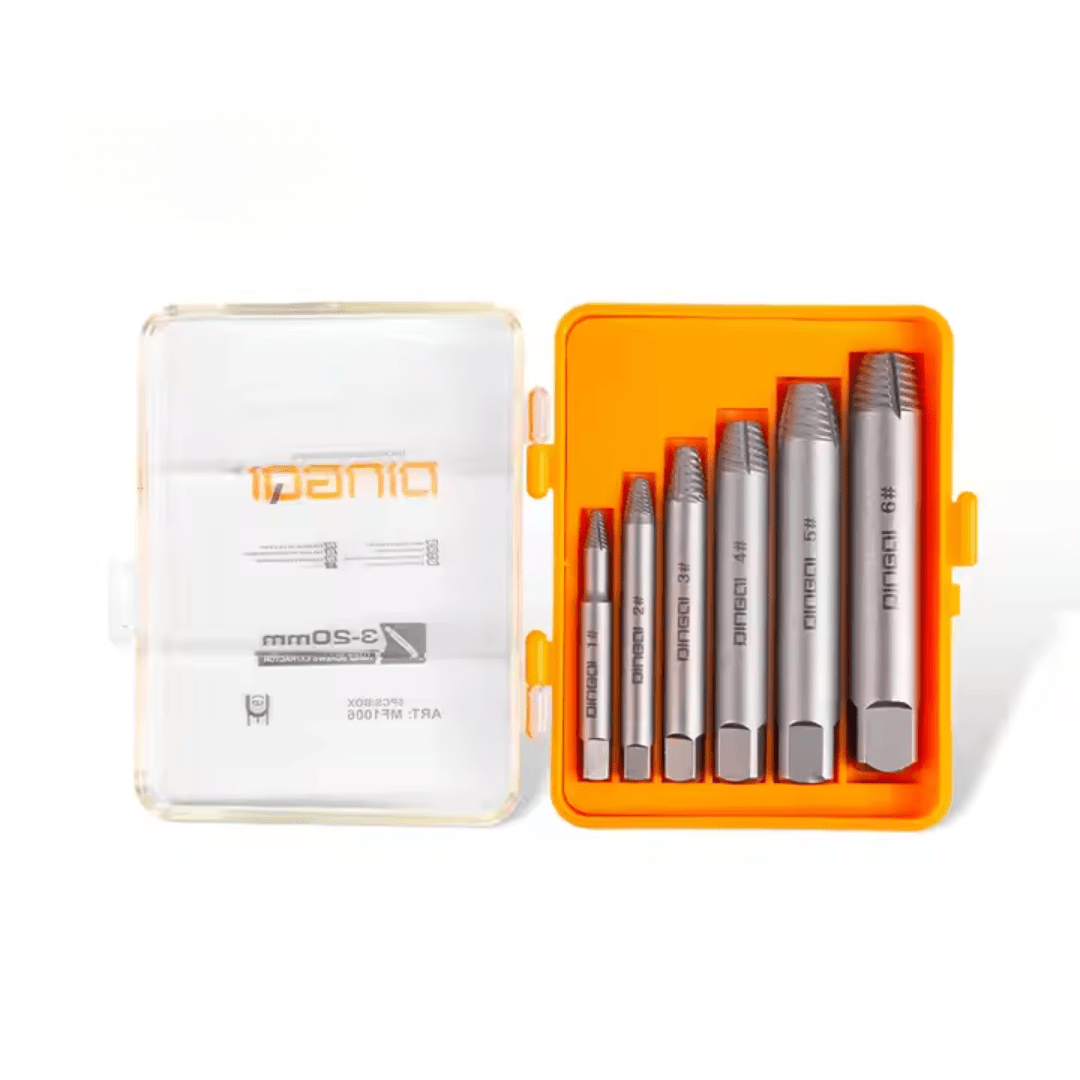 Kit de retrait de vis abîmées 6 pièces, pour vis cassées 3 à 20 mm