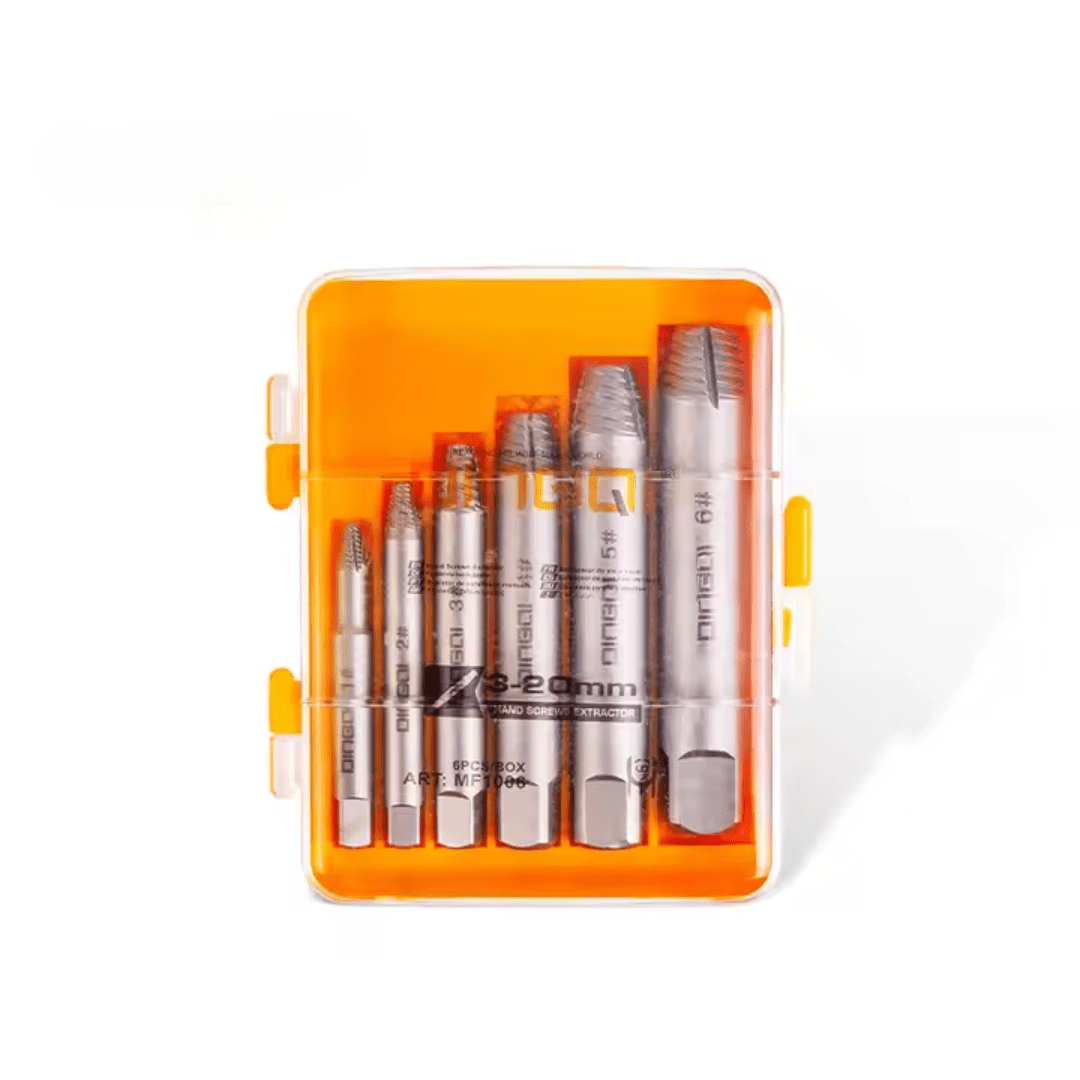 Kit de retrait de vis abîmées 6 pièces, pour vis cassées 3 à 20 mm
