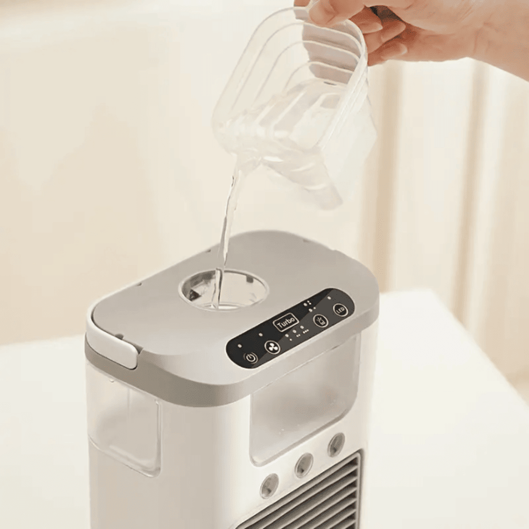 Climatiseur mobile avec fonction brumisation et diffusion de fraîcheur 2-en-1 (colleur aléatoire)