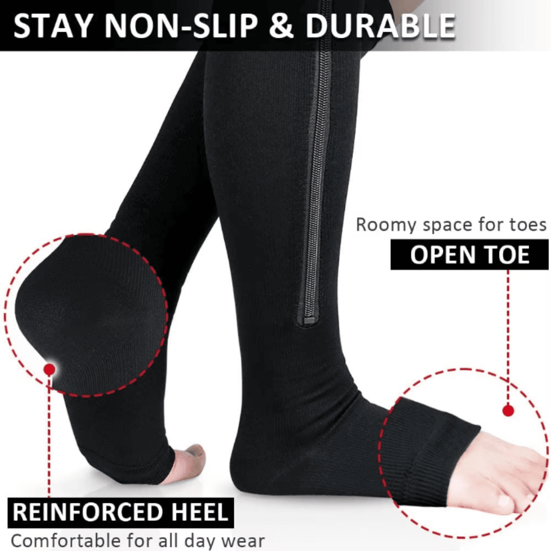 Lot de 2 Paires de Chaussettes de Contention Unisexe