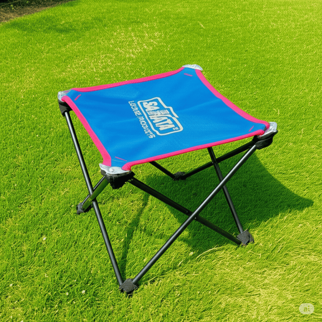 Tabouret pliable portable idéal pour camping, plage et activités extérieures. thumbnail 1