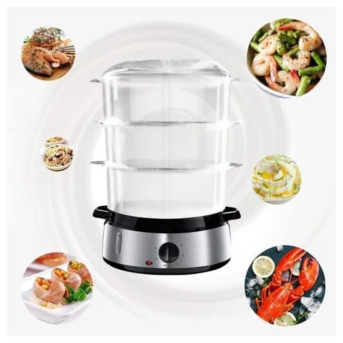 Cuiseur Vapeur Électrique Polyvalent a 3 Niveaux thumbnail 3