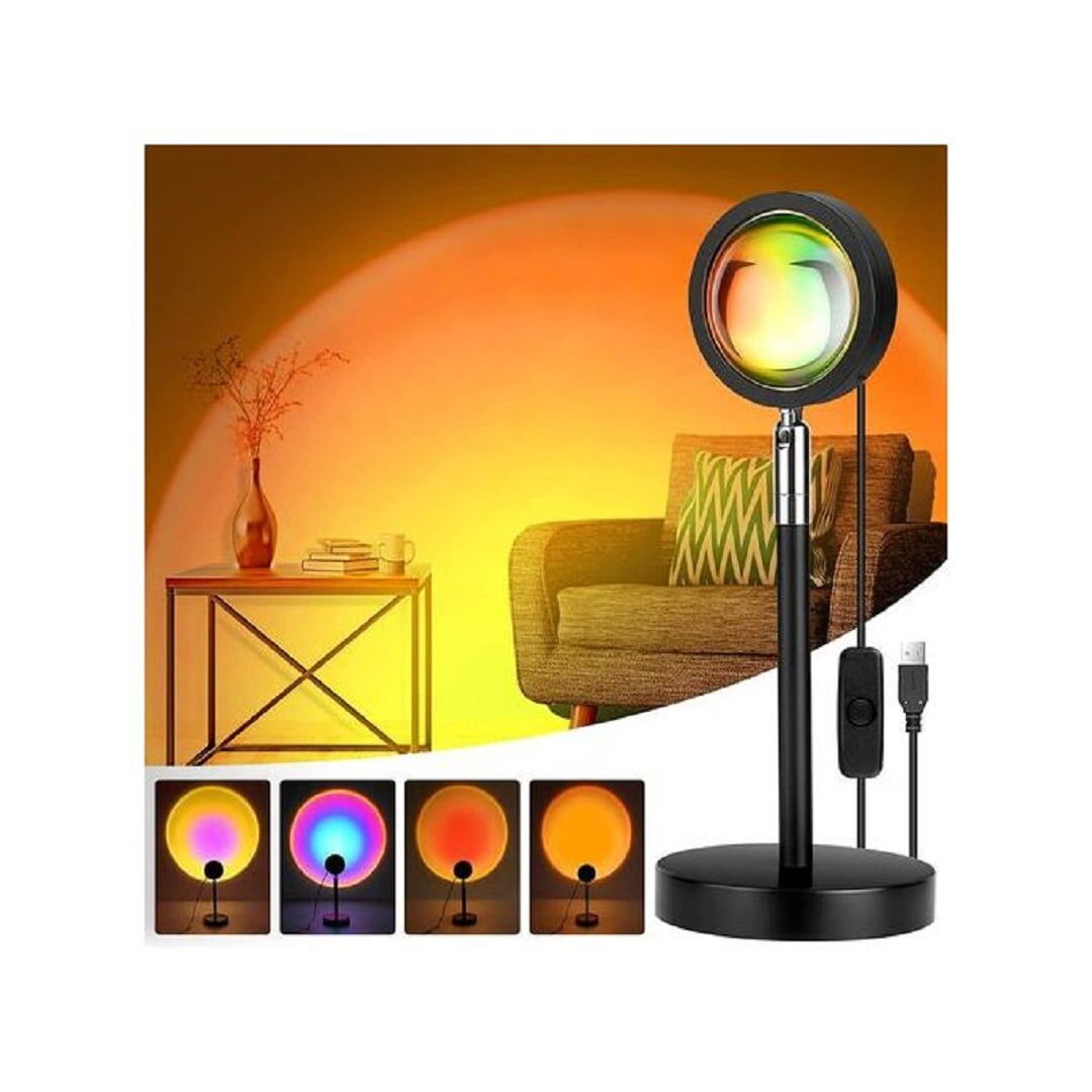 Lampe de coucher de soleil LED moderne, projecteur de lumière de coucher de soleil