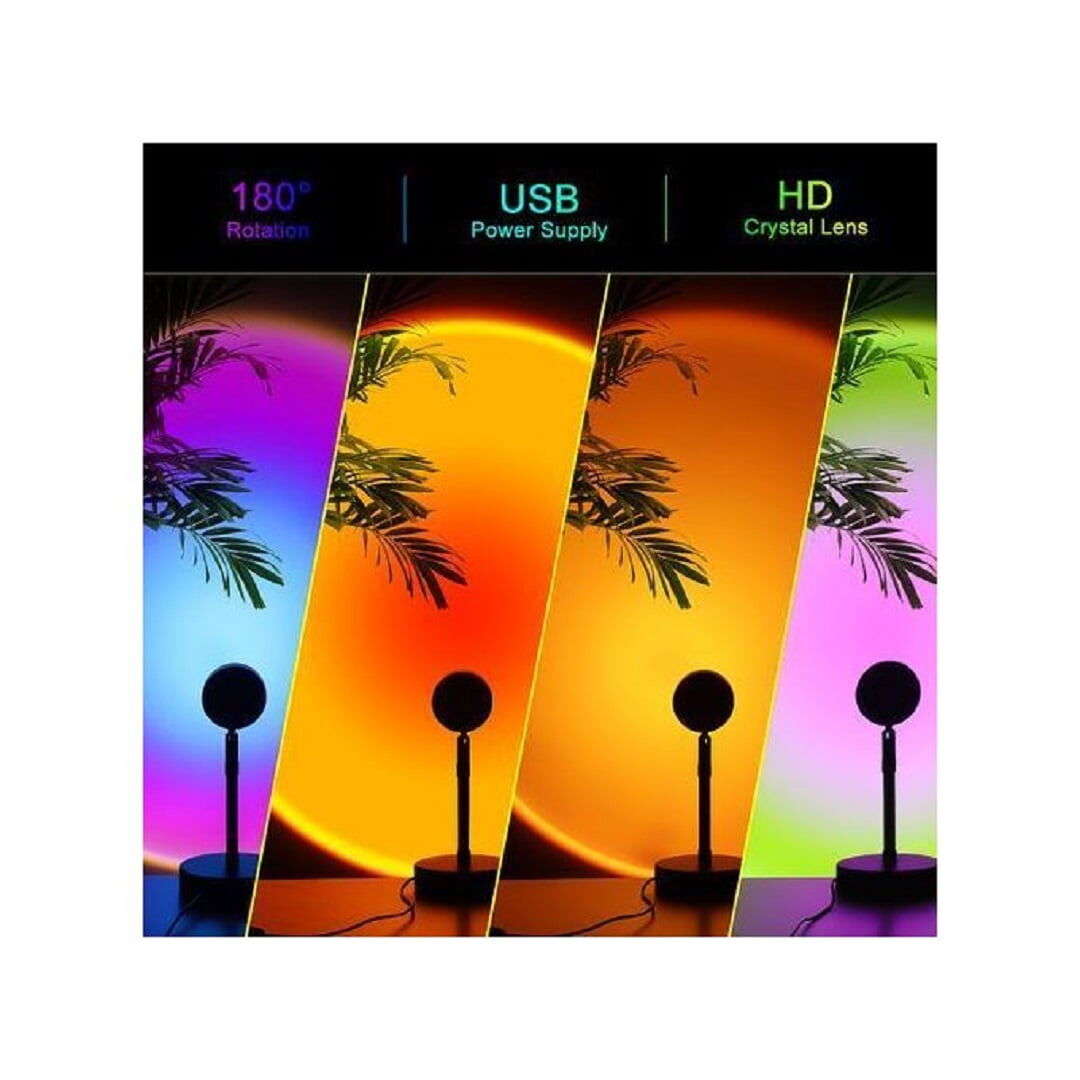 Lampe de coucher de soleil LED moderne, projecteur de lumière de coucher de soleil thumbnail 4