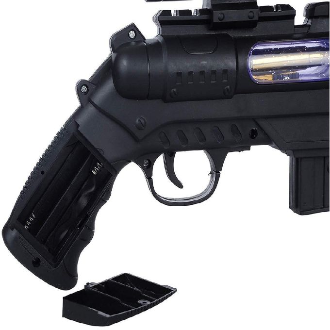 jouet Pistolet électrique avec musical et double baril avec lumière laser thumbnail 3