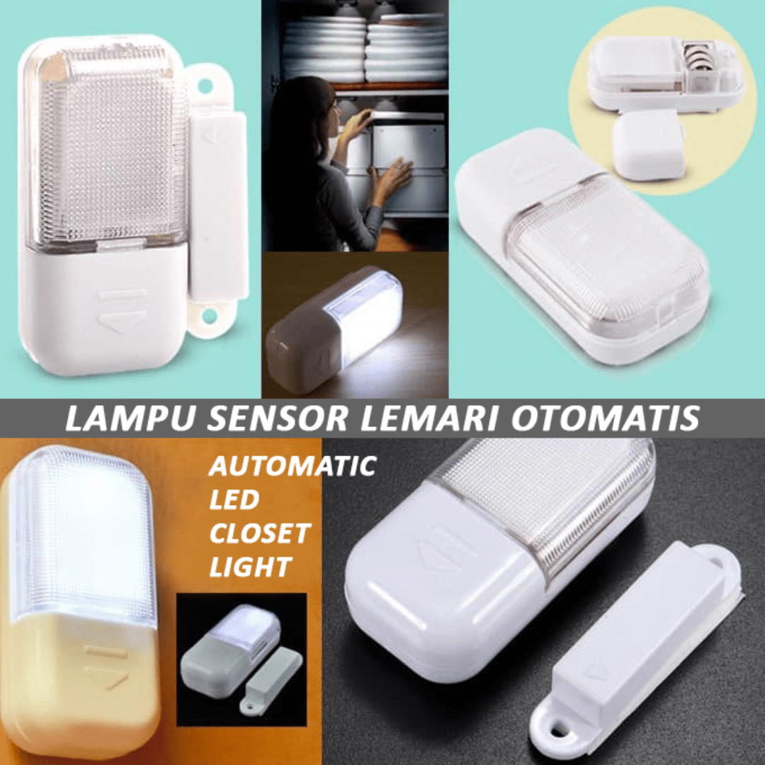 Lampe LED automatique à capteur pour placard, sans électricité, à coller partout.