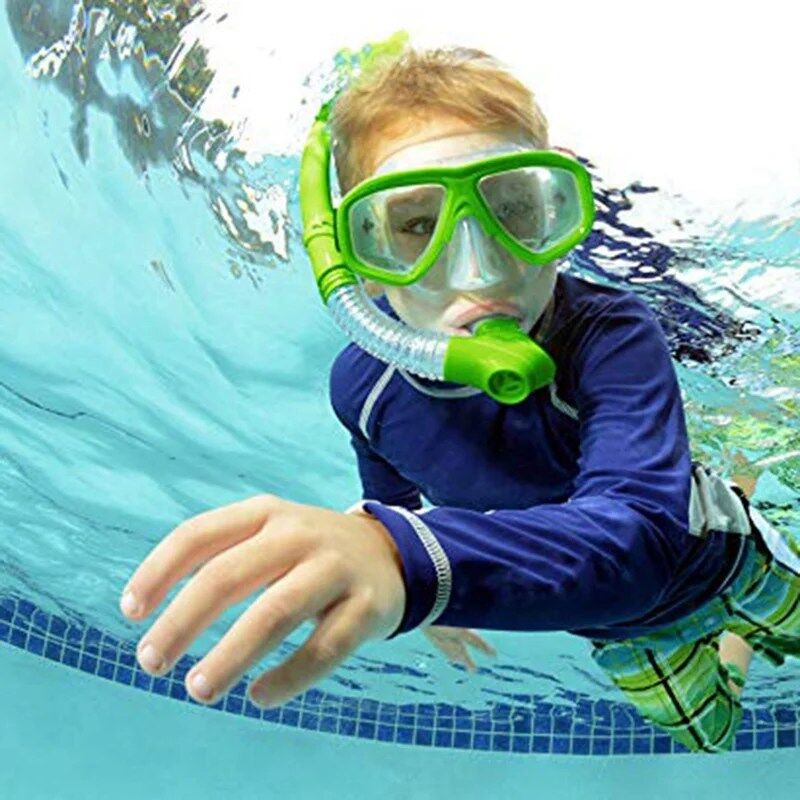 Ensemble de Plongée Enfant avec Masque et Tube Respiratoire (couleur aléatoire) thumbnail 4