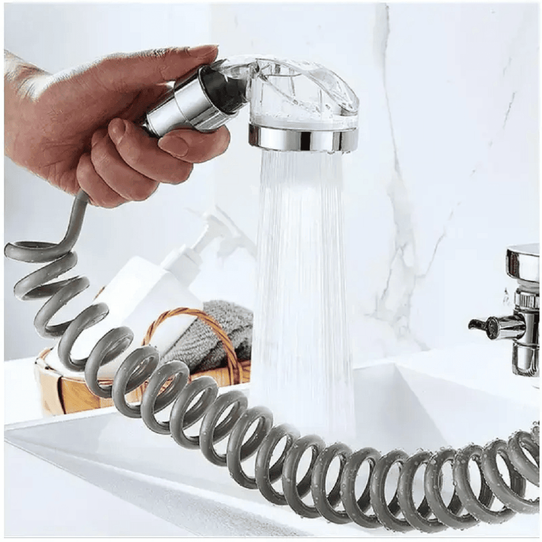 Ensemble Pomme de douche, douchette à main pour robinet évier thumbnail 4