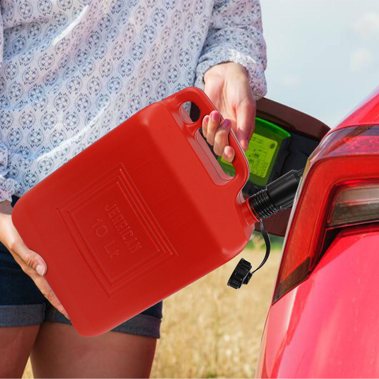 Réservoir Carburant 10L Flexibilité et Fiabilité Assurées avec Tube Plastique et Canule