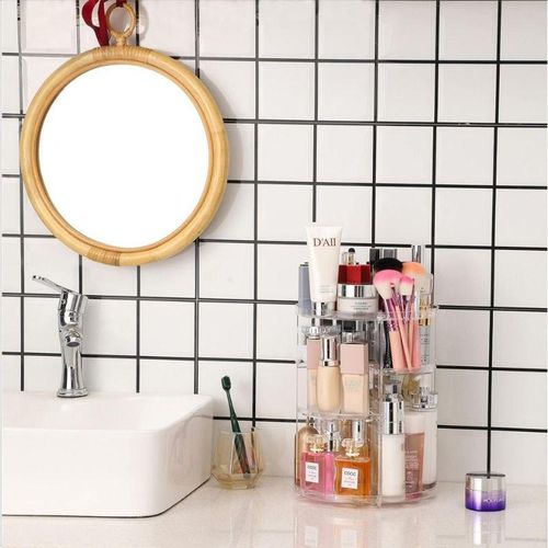 Organiseur de maquillage rotatif à 360°,Étagère à cosmétiques pratique thumbnail 3