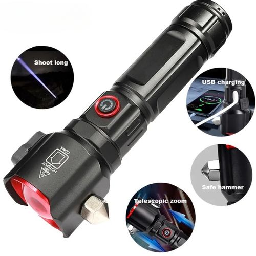 Lampe Torche LED Rechargeable USB pour l’Exploration et la Sécurité