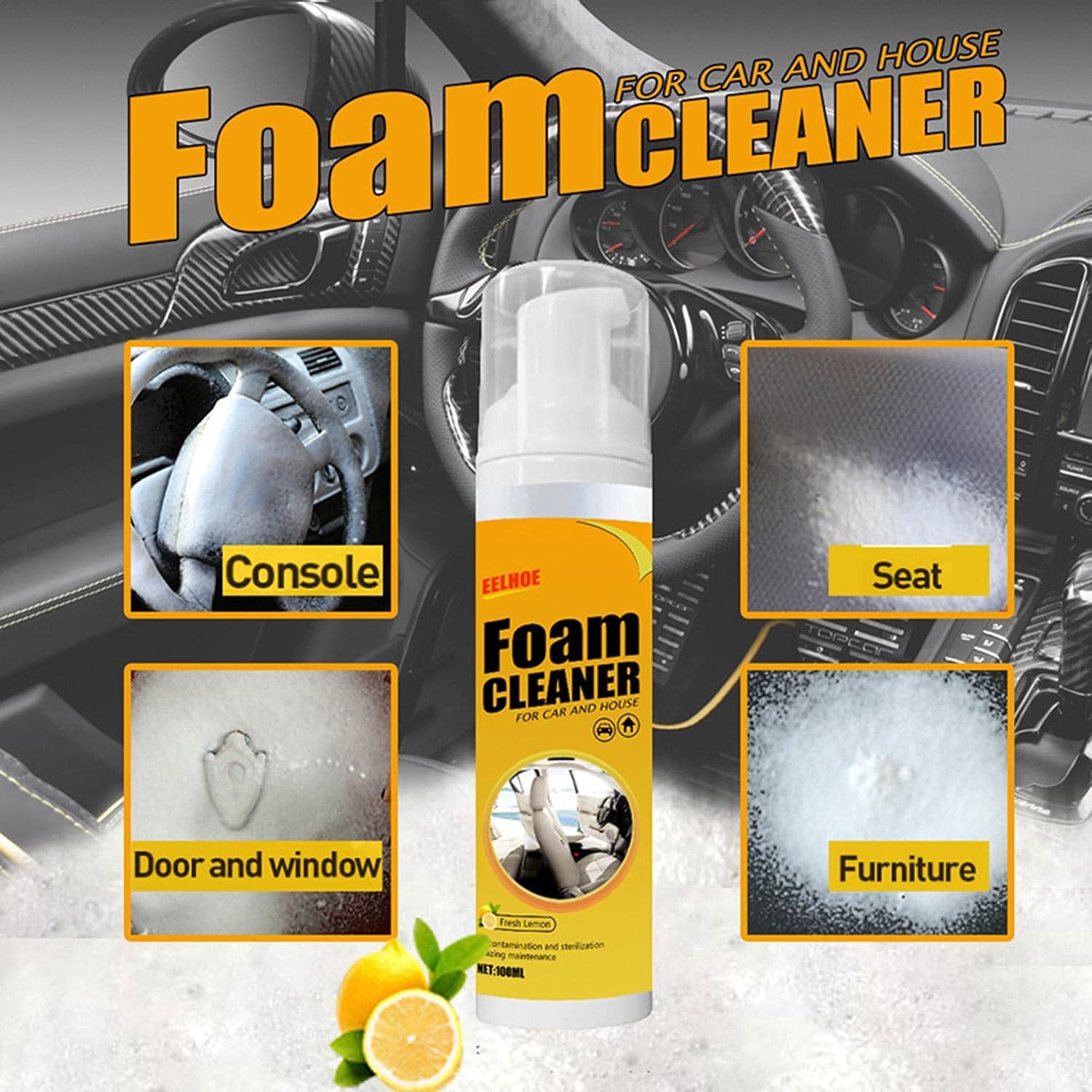 Spray nettoyant en mousse 100ml – Puissant et multi-usages pour toutes surfaces. thumbnail 4