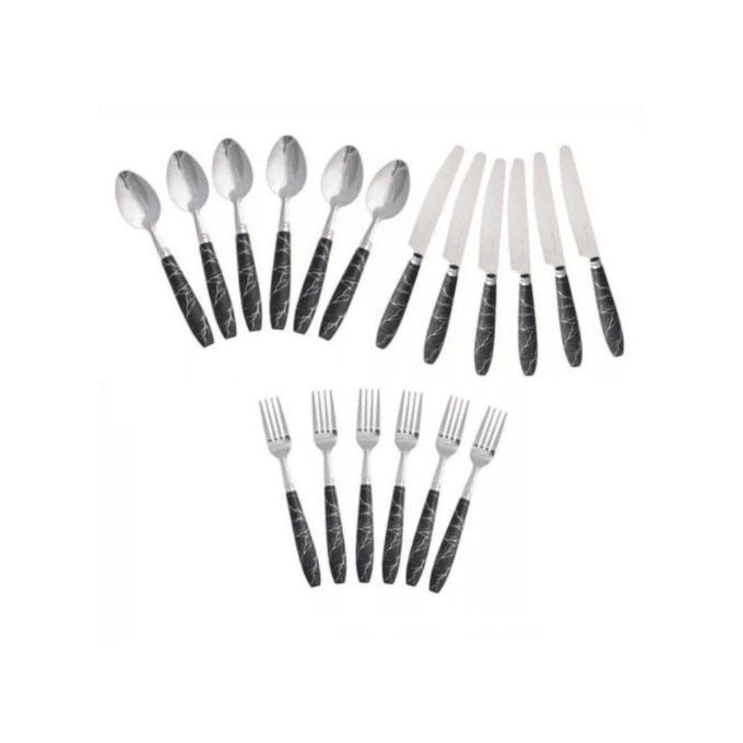 lot de 18 Couverts Ménagère en Acier Inoxydable