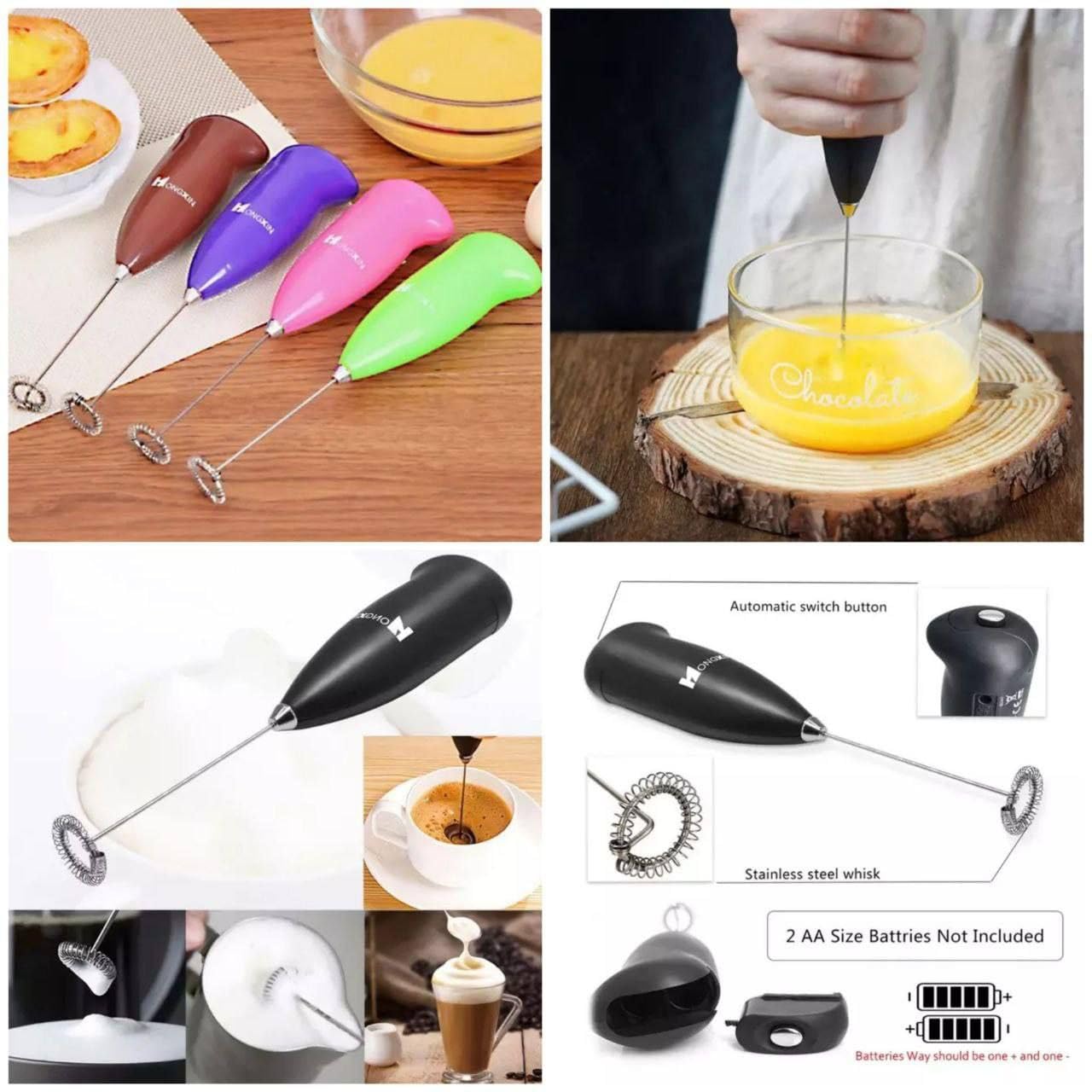 Batteur Électrique Polyvalent pour Lait et Café et Œufs (Colleur Aléatoire)