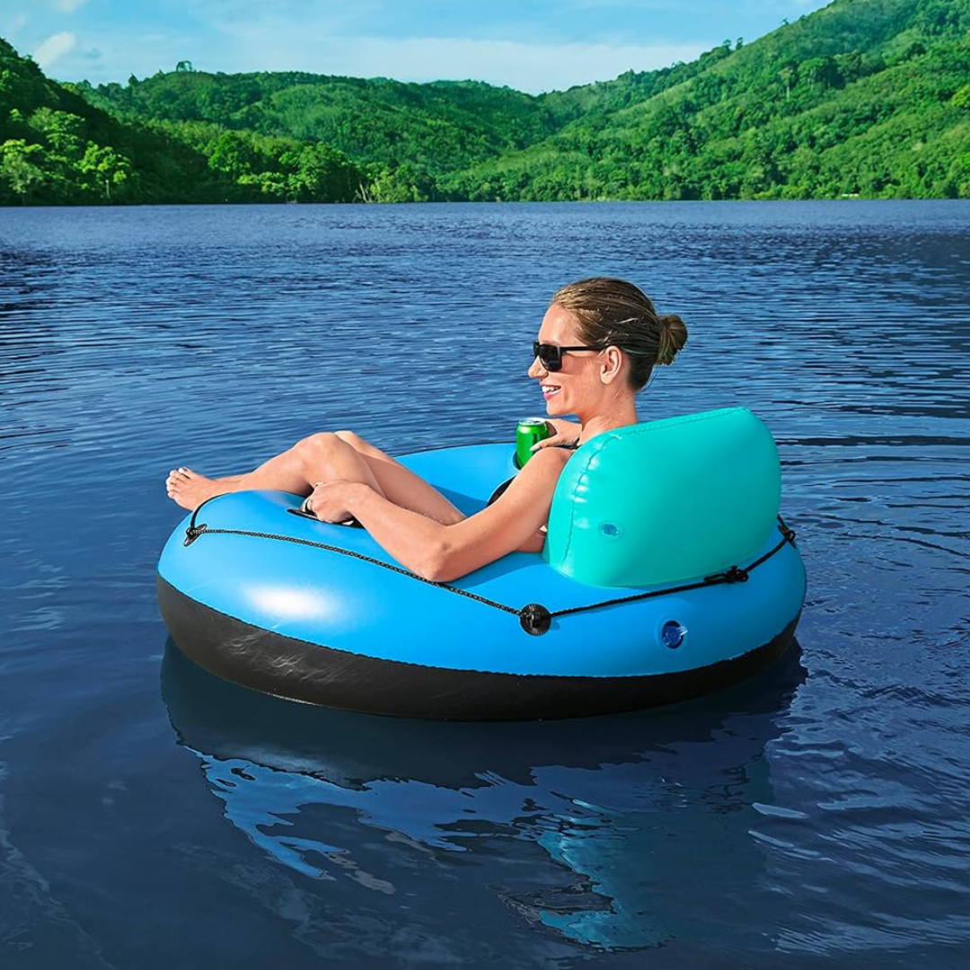Chaise de Piscine Gonflable de Luxe pour Adultes avec Dossier Confort