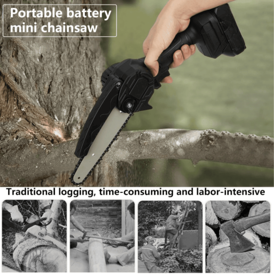 Scie Électrique À Batterie Lithium Pour Élagage Et Coupe Du Bois thumbnail 2