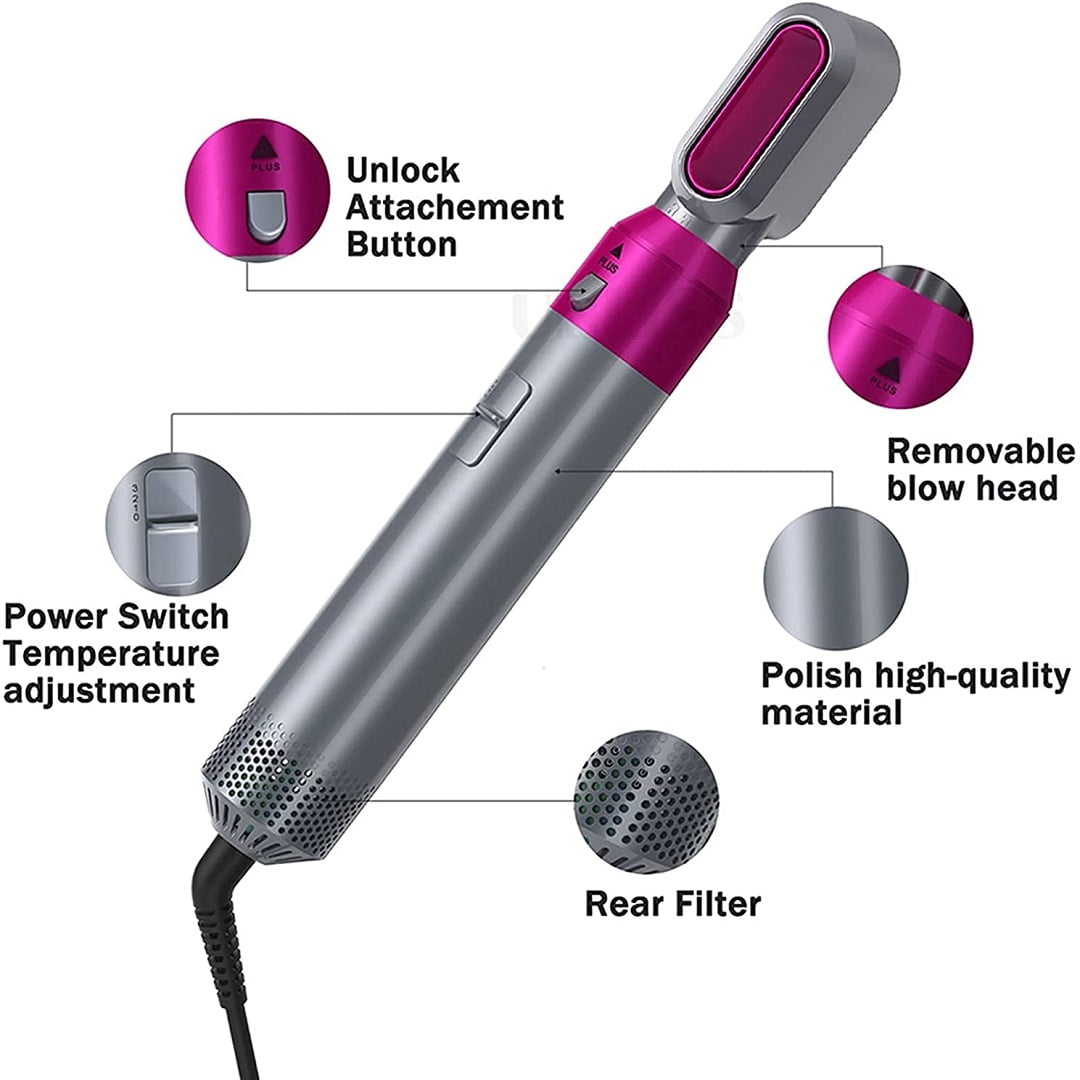 Protection capillaire premium avec effet antistatique coiffure à air chaud 5 en 1
