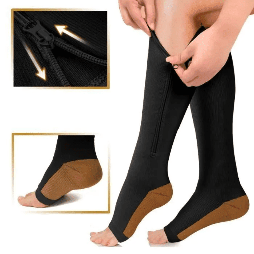 Lot De 2 Paires De Chaussettes De Contention Unisexe