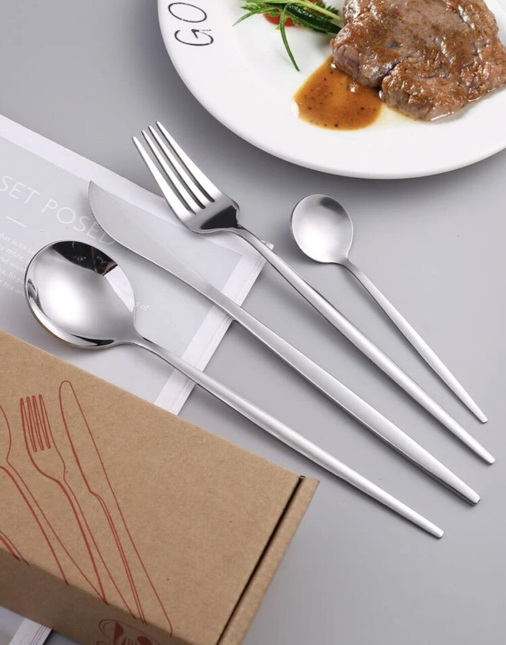 Couverts En Acier Inoxydable Silver thumbnail 1