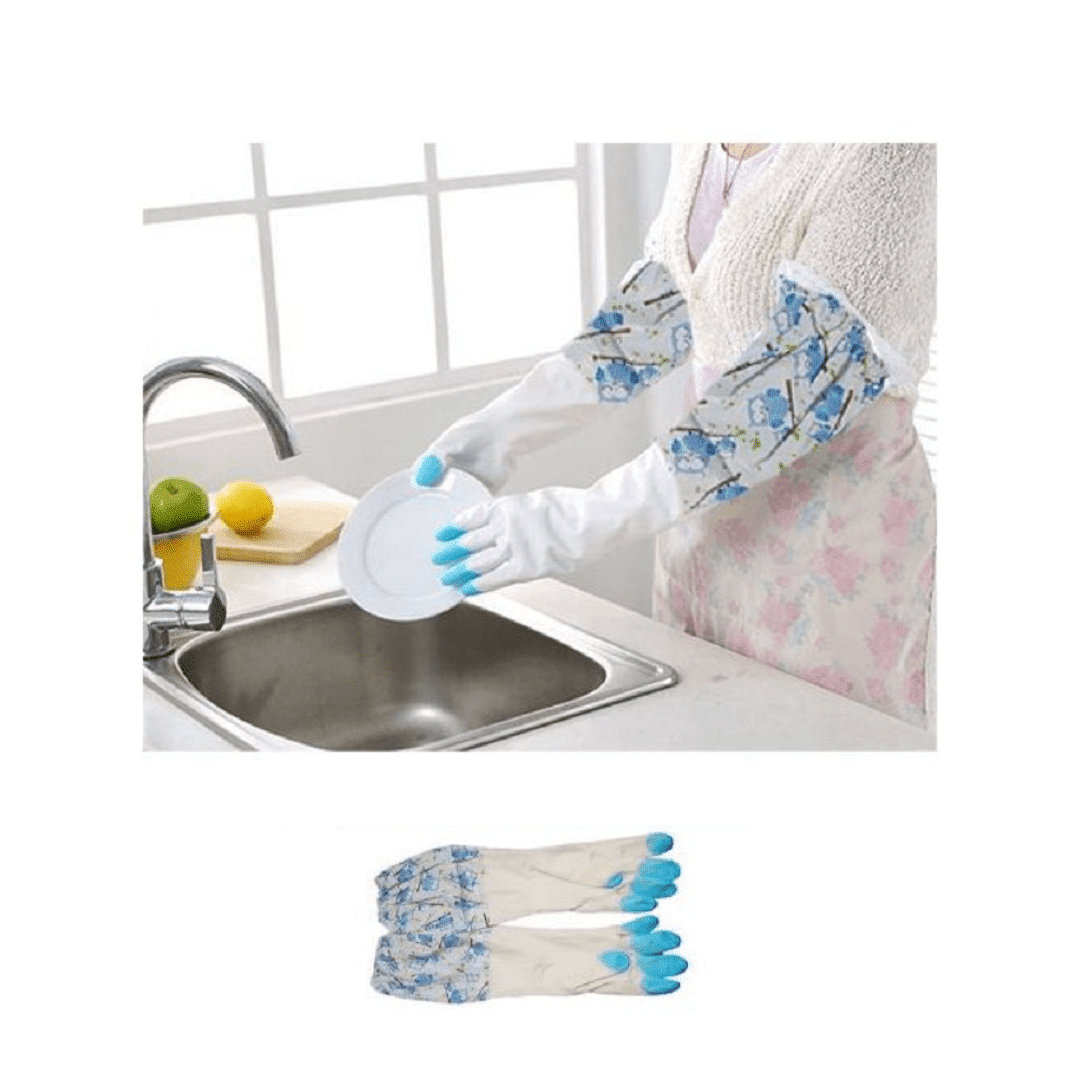 Gants de Nettoyage à Manches Longues Imperméables (colleur aléatoire)