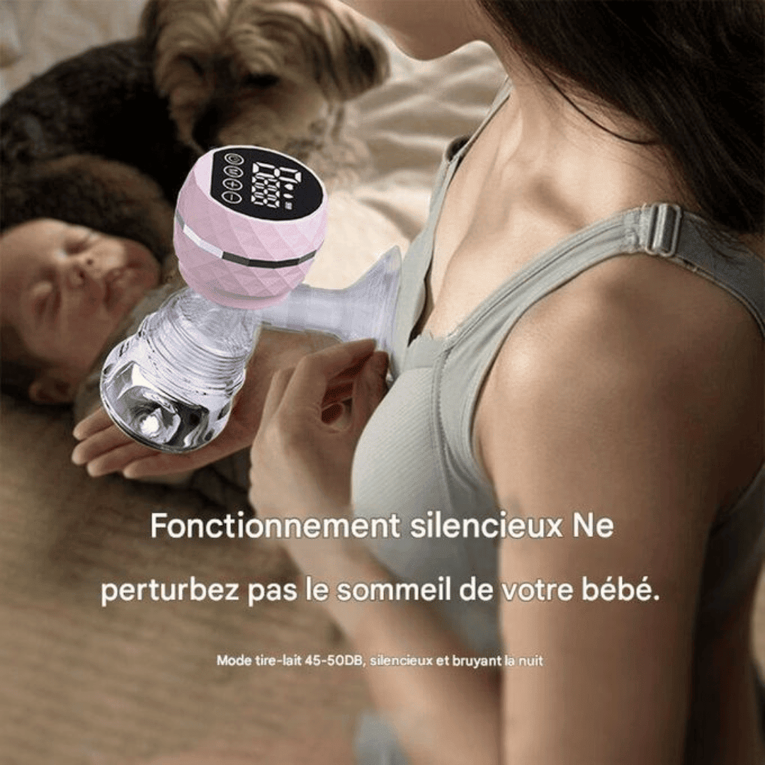Tire-lait électrique compact avec biberon, écran LED et rechargeable (colleur aléatoire) thumbnail 3