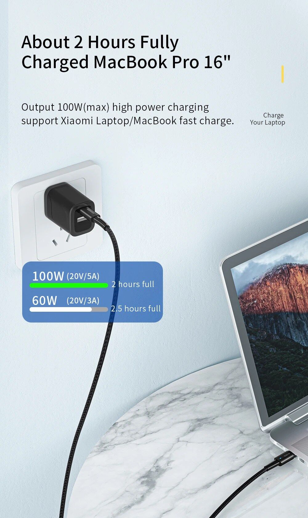 Power Up Swiftly PD 100W Type C to Type C Cable for Rapid Recharge