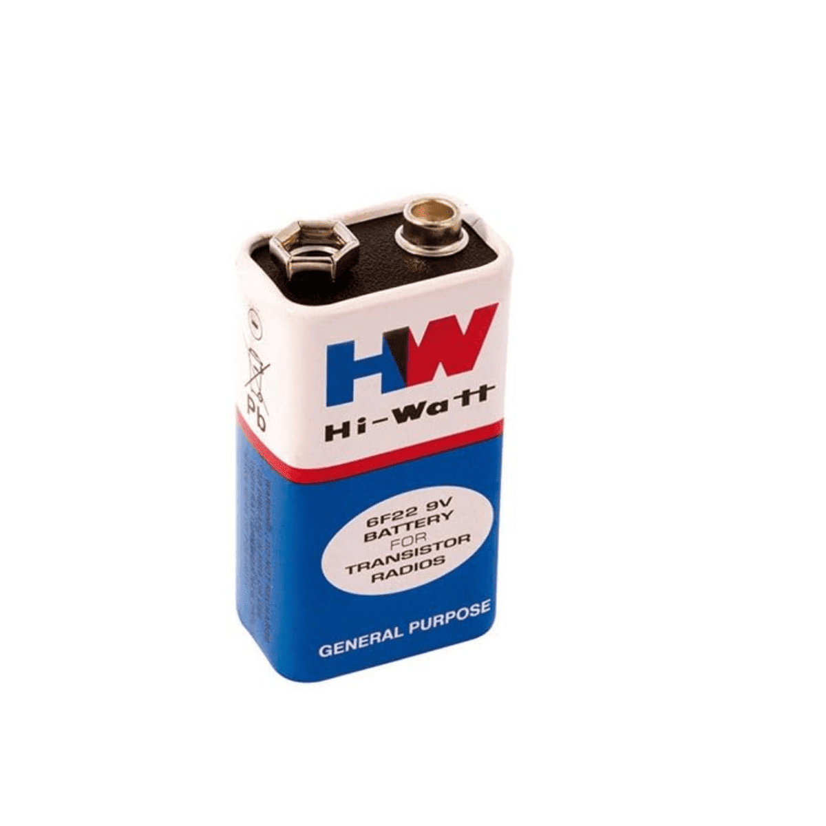 Batterie 9V Zinc-Carbone Hi-Watt avec Protections Multiples  thumbnail 3