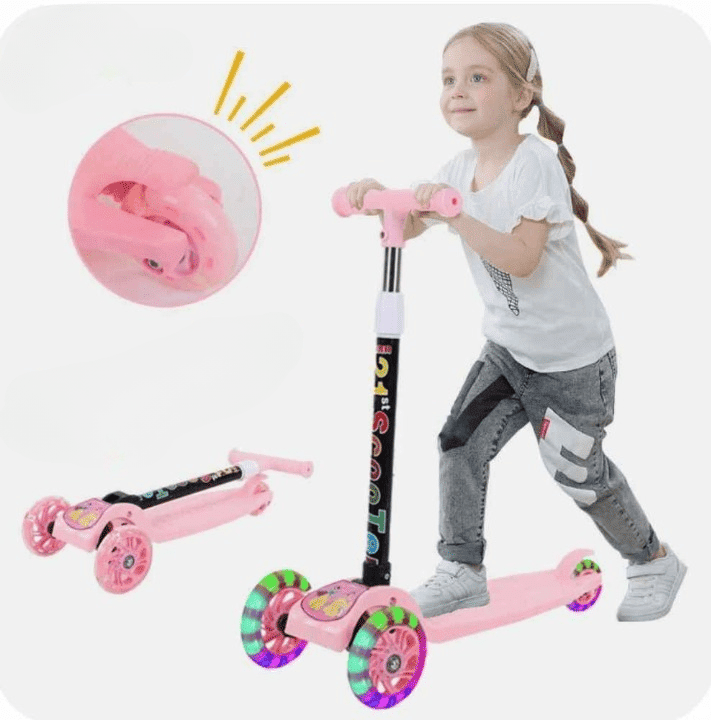 Trottinette pliable pour enfants avec trois options de hauteur thumbnail 1