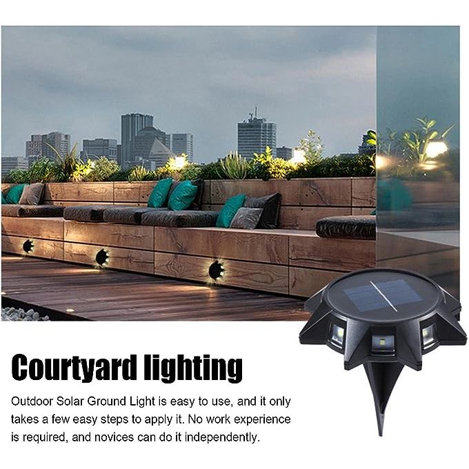  Lampes de Jardin Solaires Octogonales Étanches